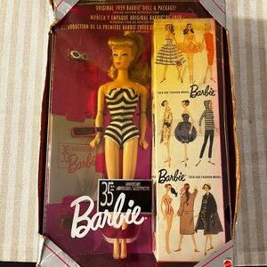 Barbie 35th Anniversary Doll in Black and White Stripes